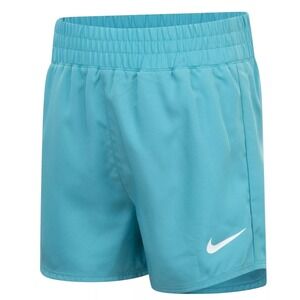 NWT Nike Girls DRI FIT lined Athletic Shorts Teal Aqua Blue Logo Size 6